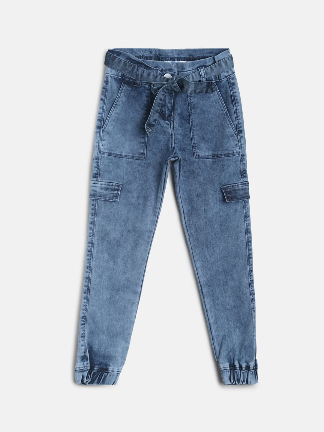 

TALES & STORIES Girls Blue Slim Fit Joggers Trousers