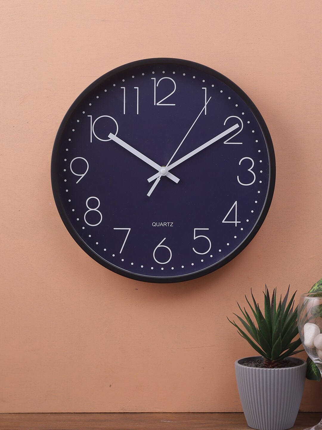 

House Of Accessories Blue & White Contemporary Wall Clock