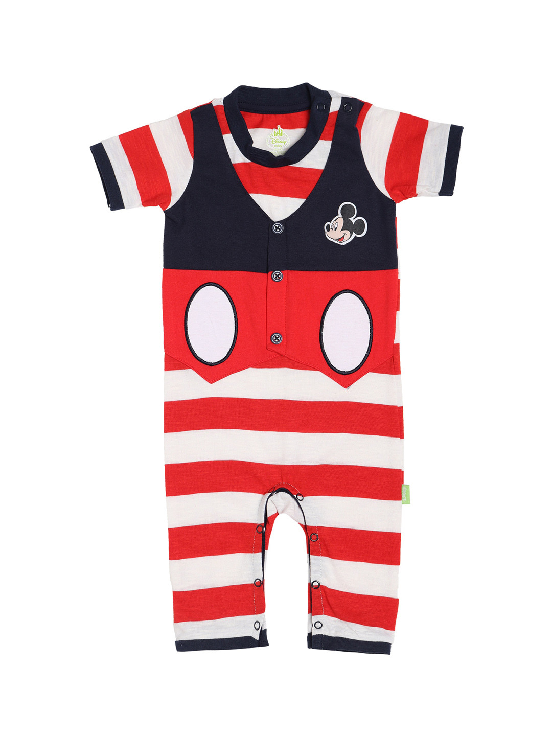 

Bodycare Kids Infant Boys Red & Black Printed Rompers, Rust