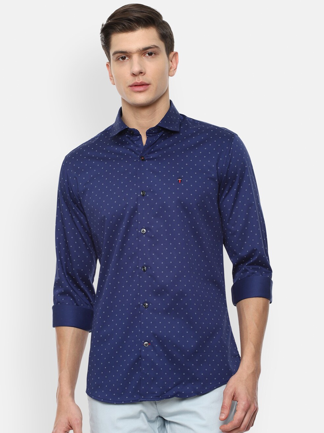 

Louis Philippe Sport Men Navy Blue Slim Fit Printed Casual Shirt