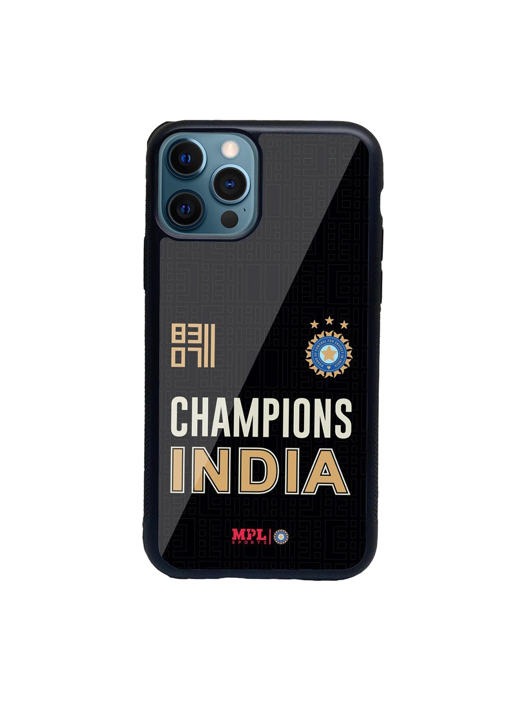 

macmerise Black & White Champions Of India Printed iPhone 12 Pro Max Back Case