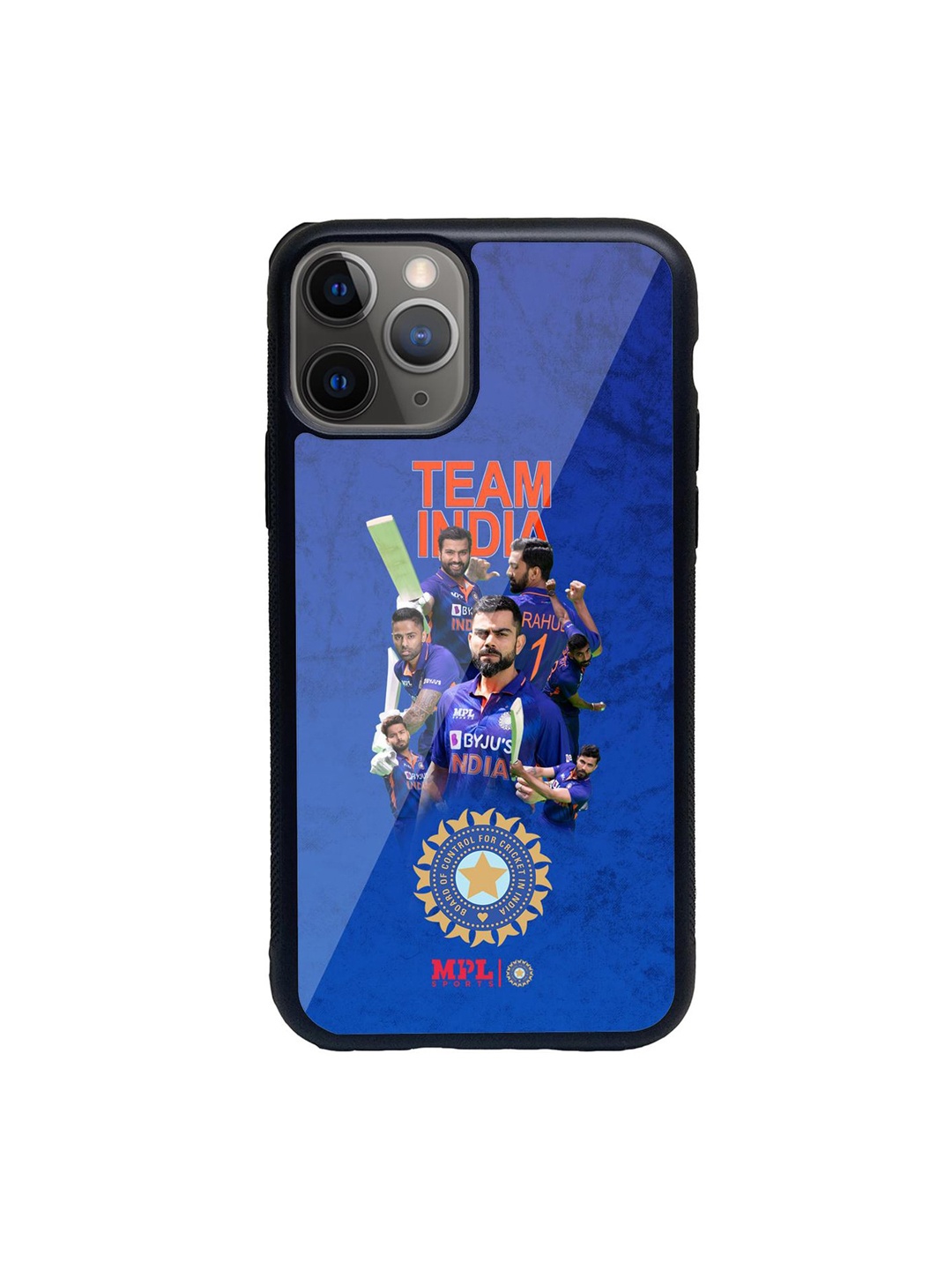 

macmerise Blue & Red Team India Bleed Blue iPhone 11 Pro Back Case