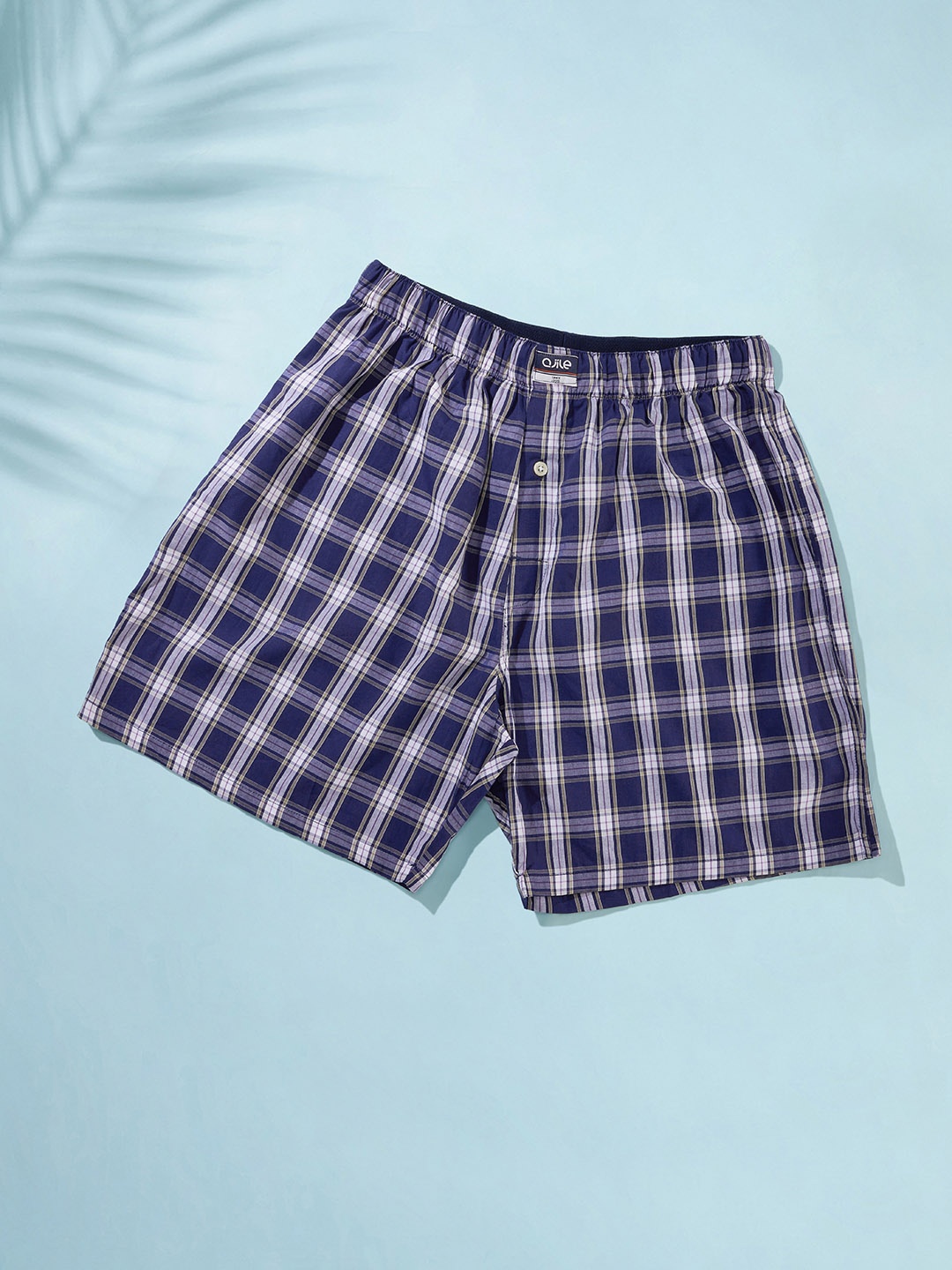 

Ajile by Pantaloons Men White & Black Checked Pure Cotton Boxers