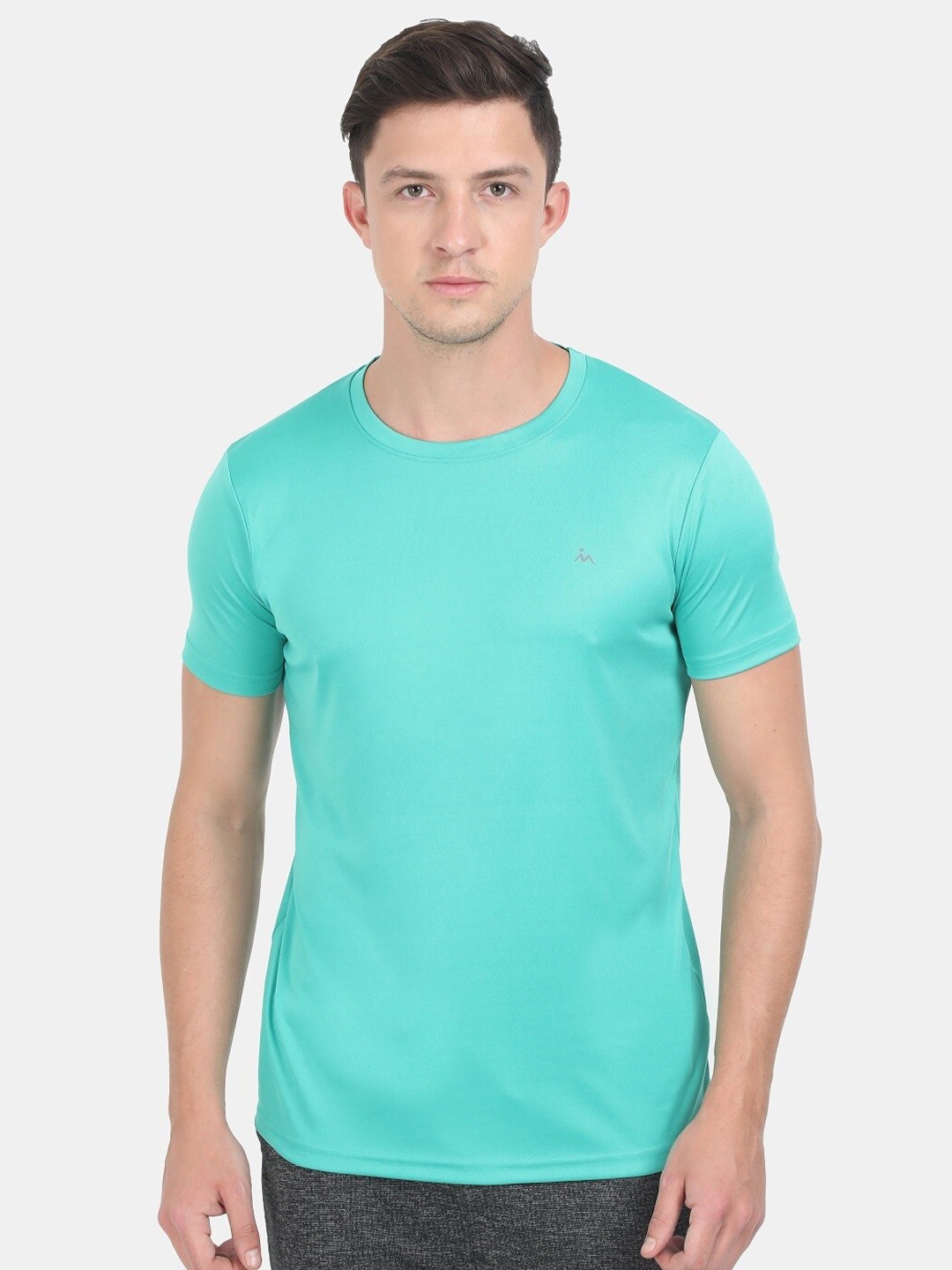 

Masculino Latino Men Sea Green Training or Gym T-shirt