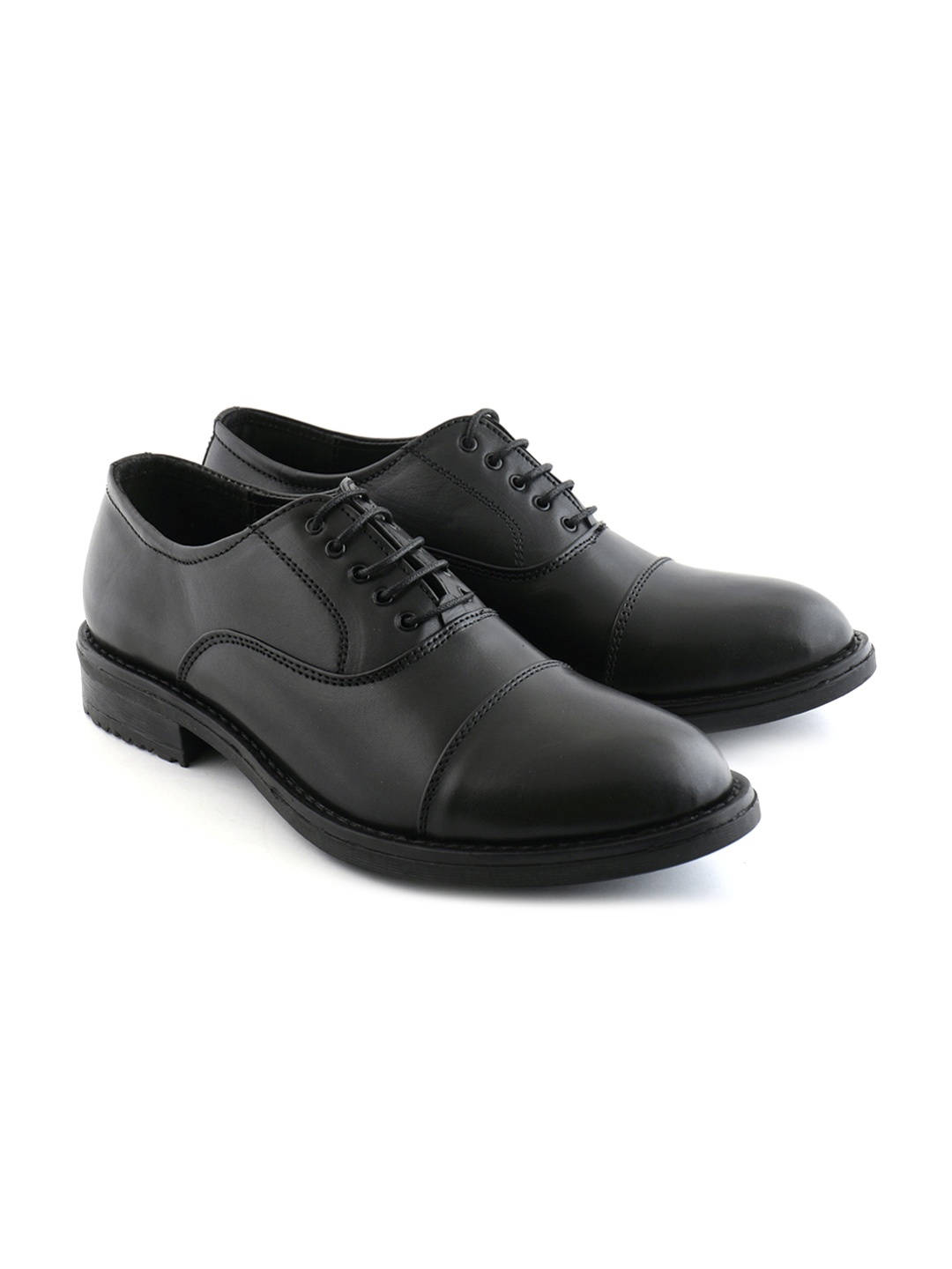 

XHUGOY Men Black Leather Formal Oxfords