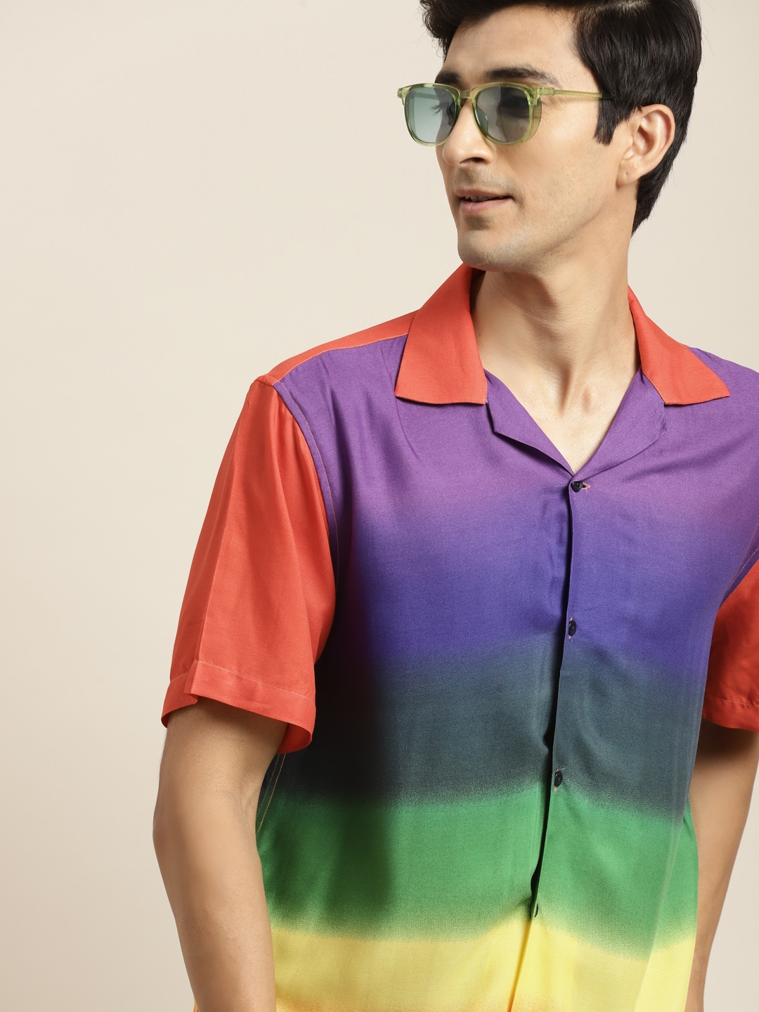 

Hancock Men Red Printed Casual Shirt