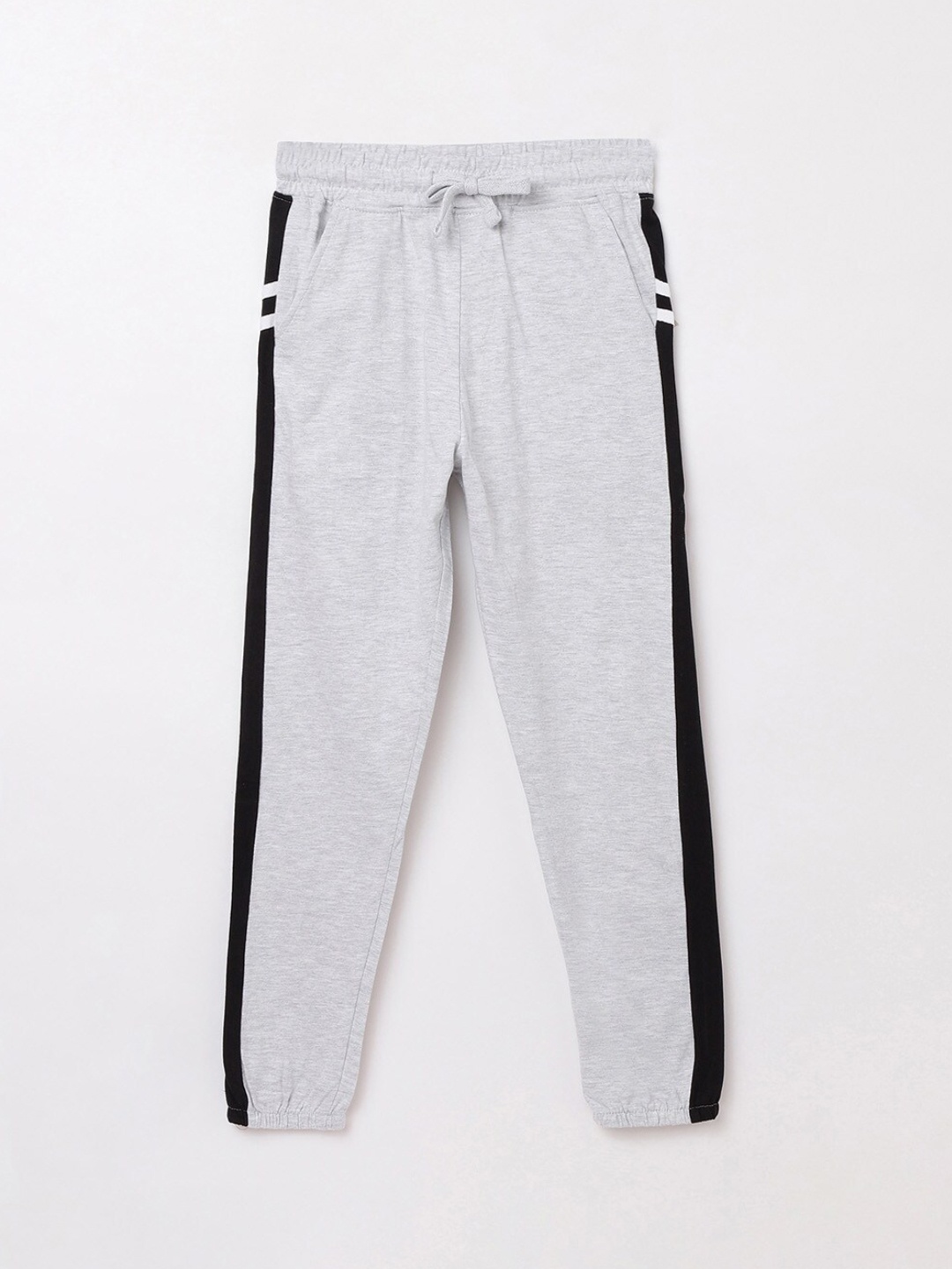

Fame Forever by Lifestyle Boys Grey Solid Pure Cotton Slim-Fit Joggers