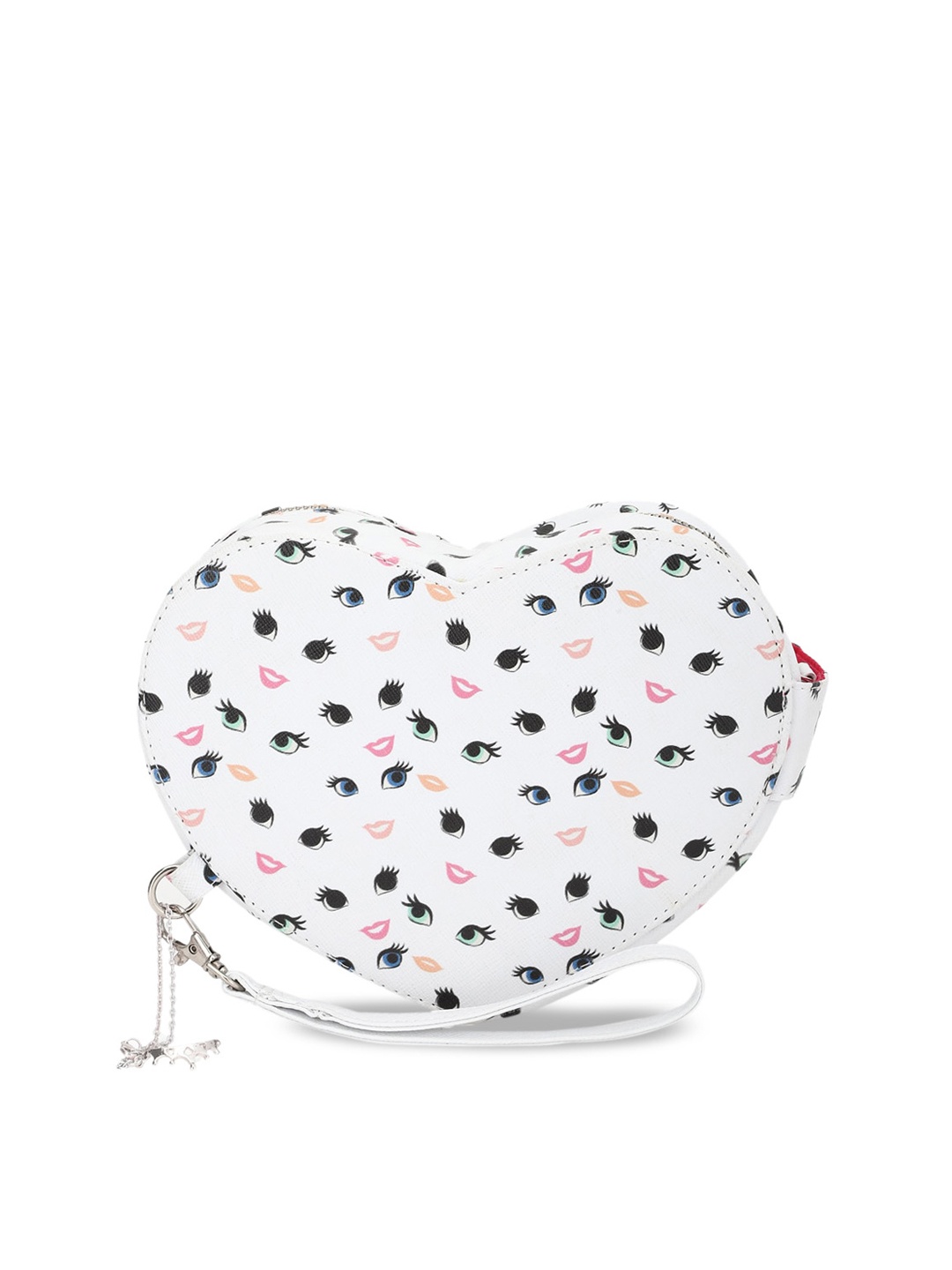 

FOREVER 21 White Printed Shopper Handheld Bag
