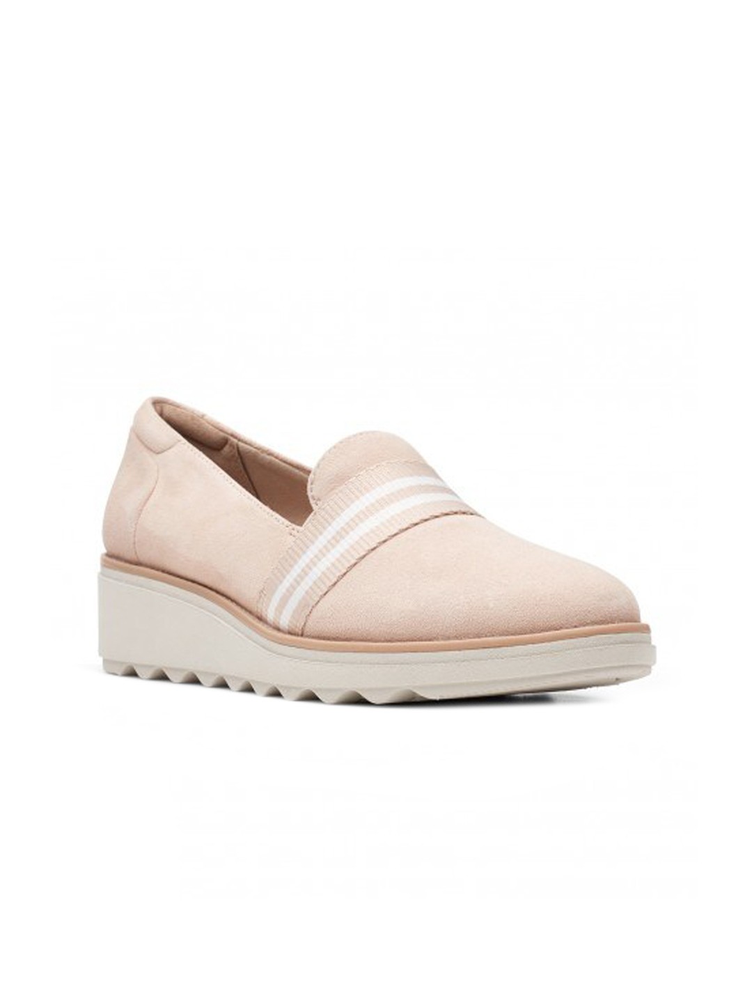 

Clarks Women Pink Suede Slip-On Sneakers