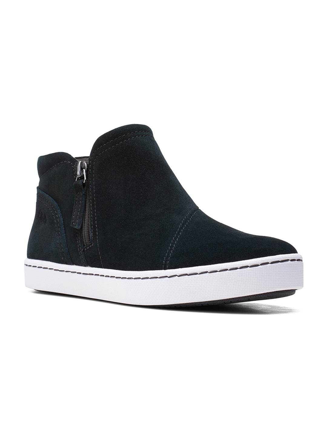 

Clarks Women Black Textured Suede Slip-On Sneakers