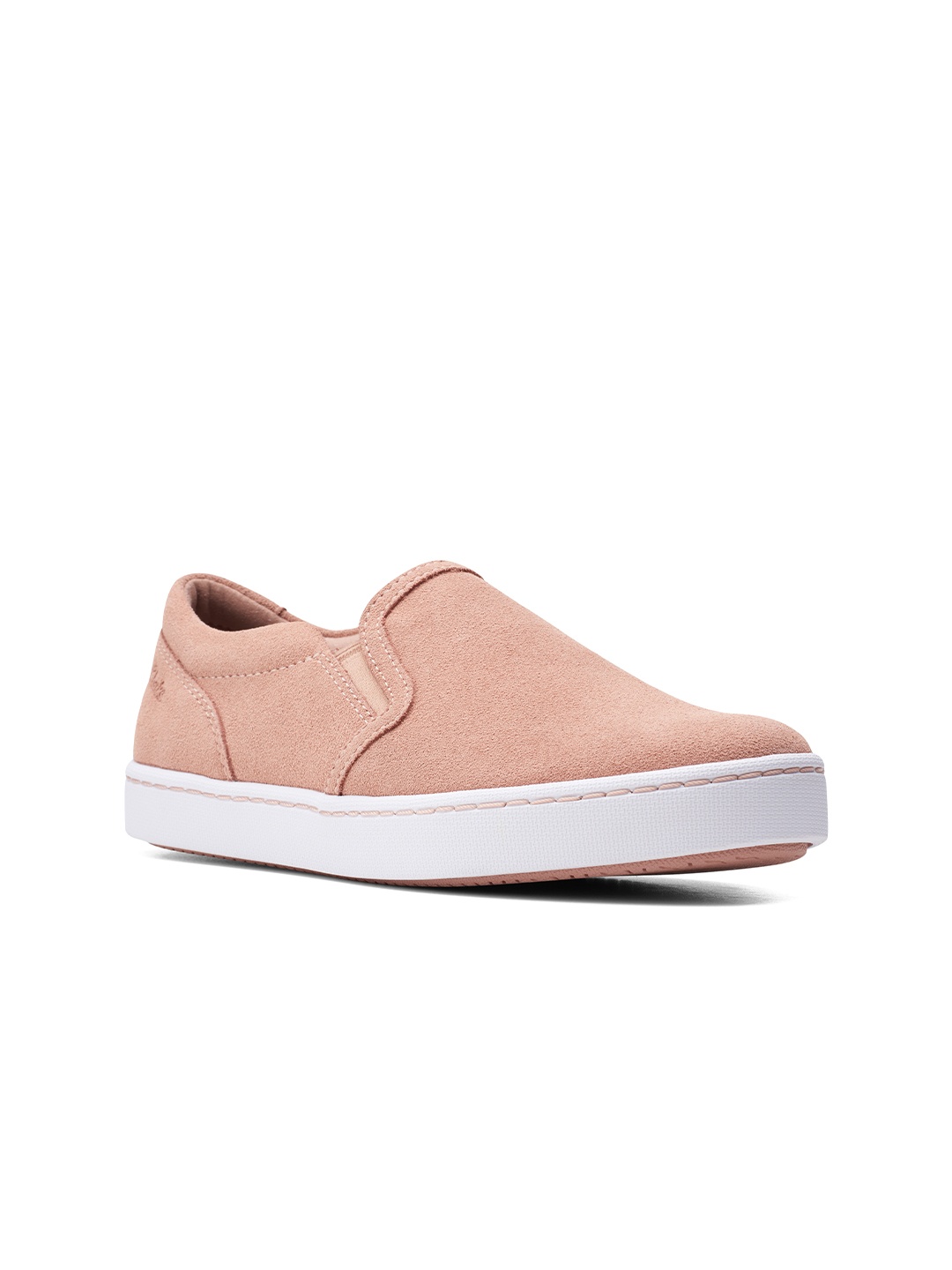 

Clarks Women Red Printed Suede Slip-On Sneakers