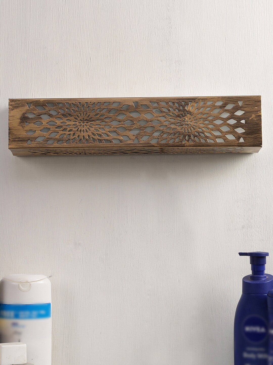 

Devansh Gold-Toned Antique Glass Bathroom Light
