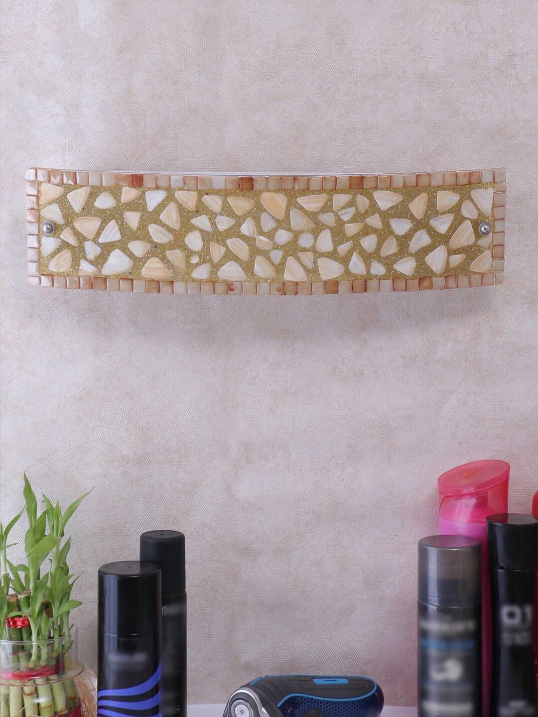 

Devansh Multicolor Mosaic Glass Bathroom Light, Multi