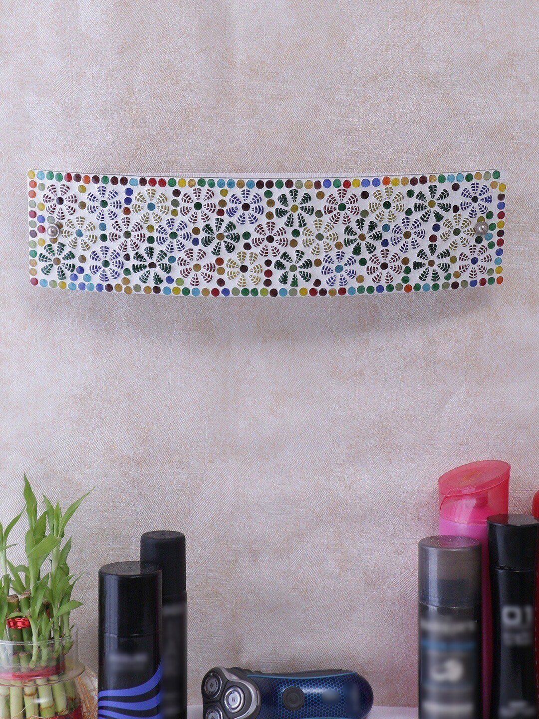 

Devansh Multicoloured Mosaic Glass Bathroom Light, Multi