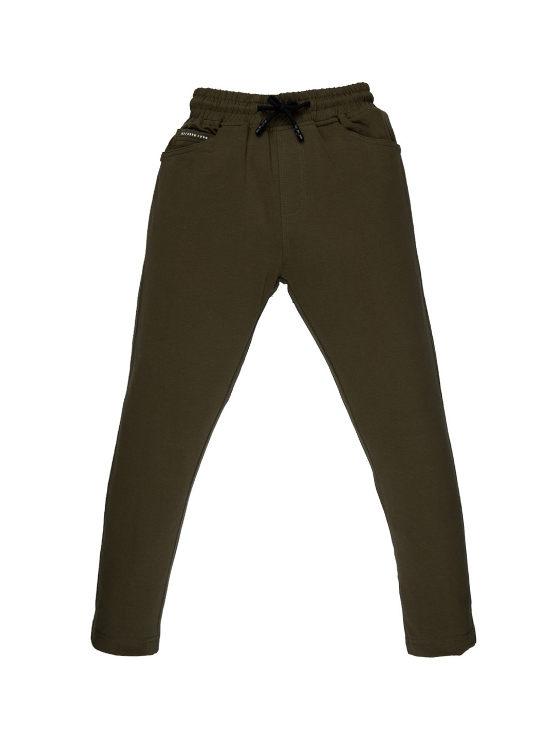 

Status Quo Boys Olive Regular Fit Solid Track Pant