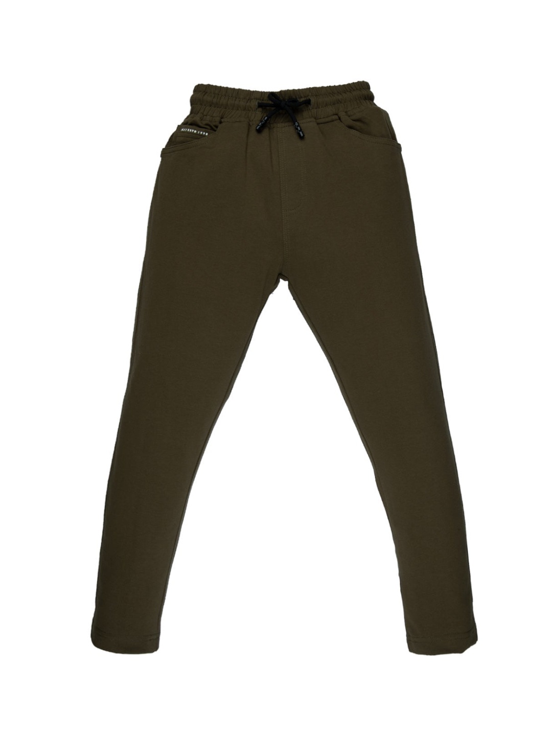 

Status Quo Boys Olive Colourblocked Regular Fit Track Pant