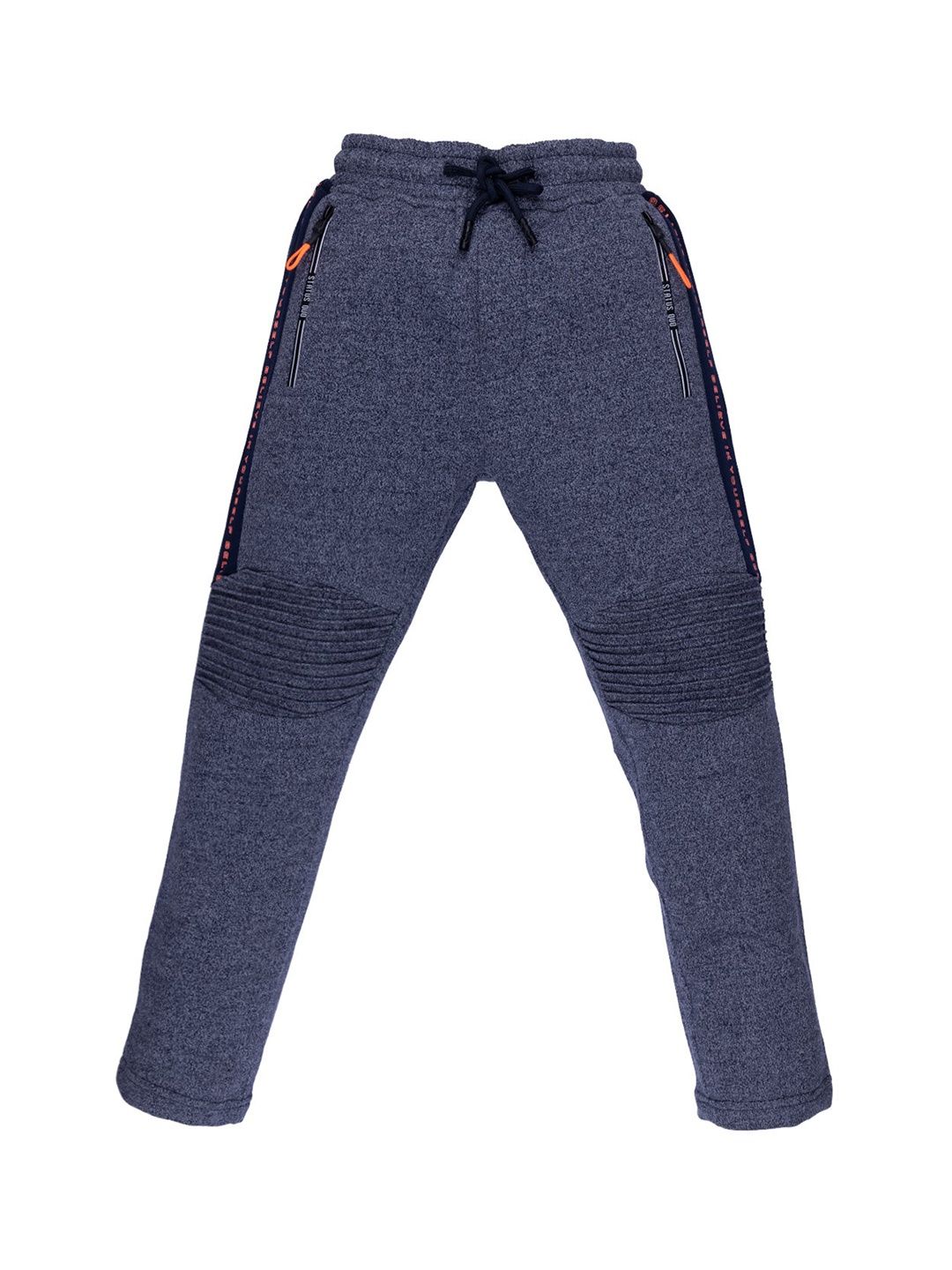 

Status Quo Boys Navy Blue Solid Cotton Track Pant