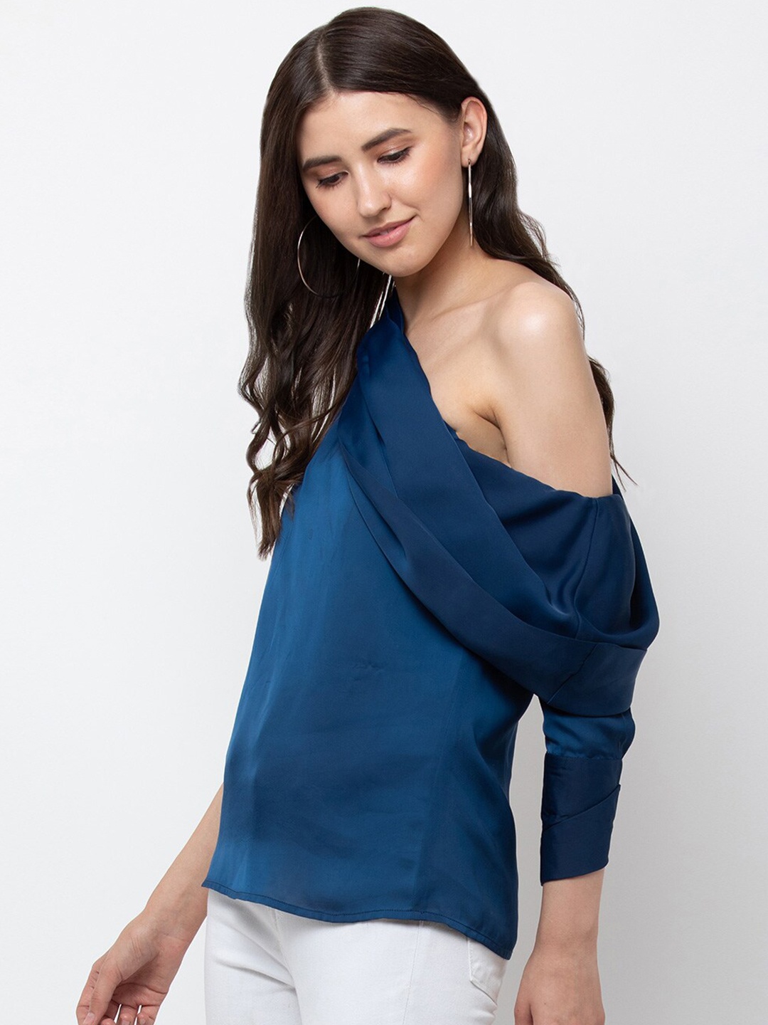 

DODO & MOA Blue One Shoulder Top