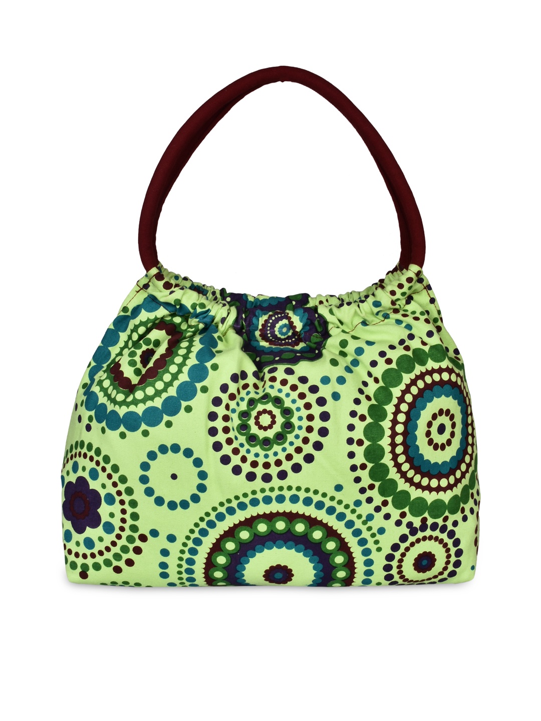 

Anekaant Green Printed Shoulder Bag