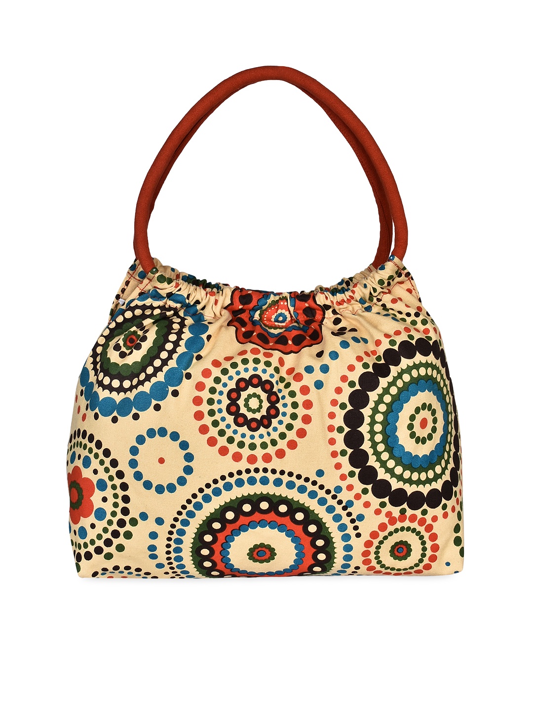 

Anekaant Beige Printed Shoulder Bag