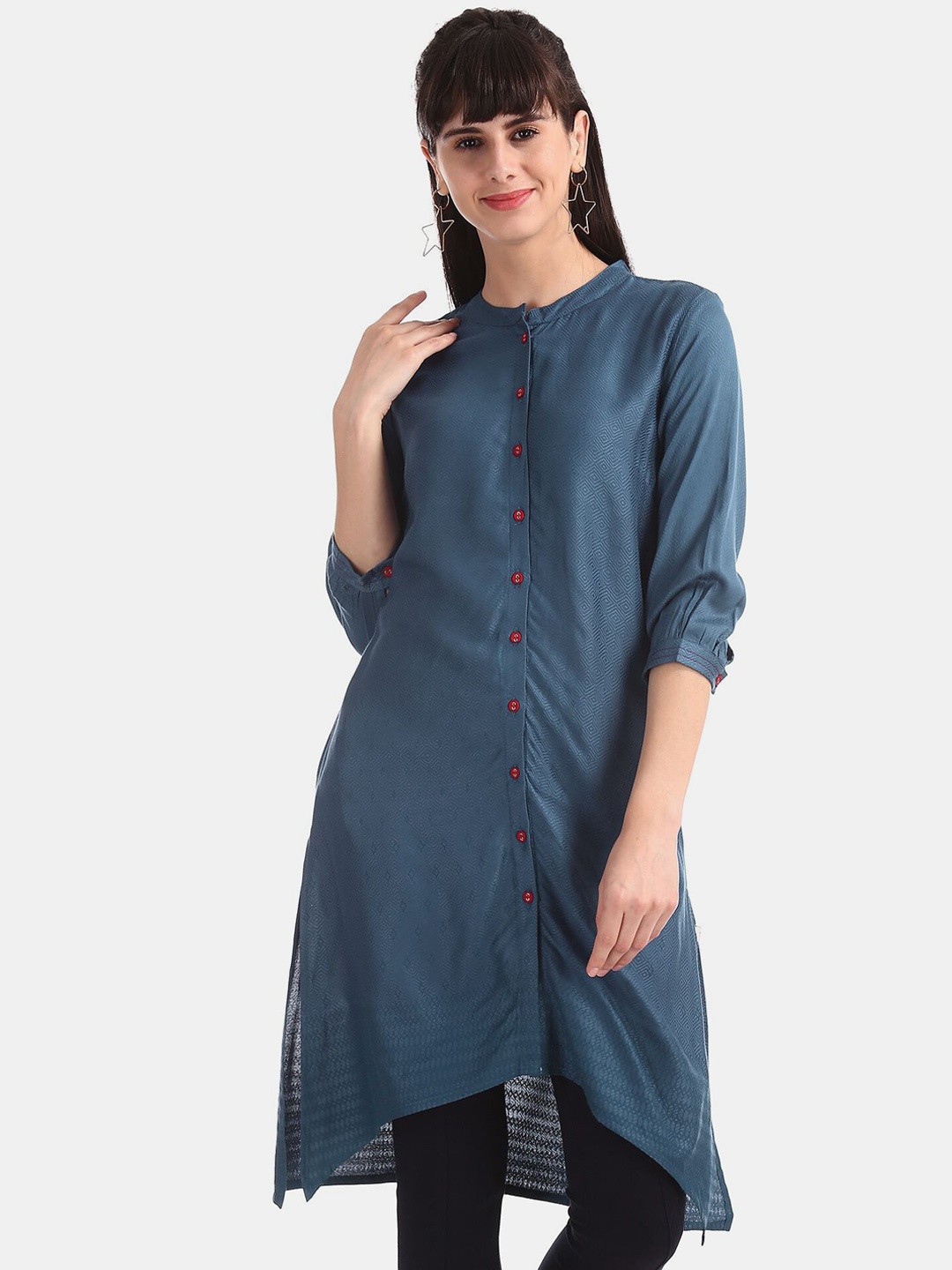 

Karigari Women Blue Kurta