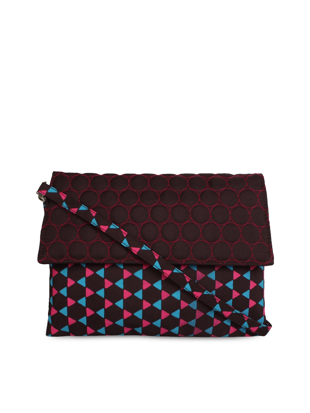 

Anekaant Brown Printed Sling Bag