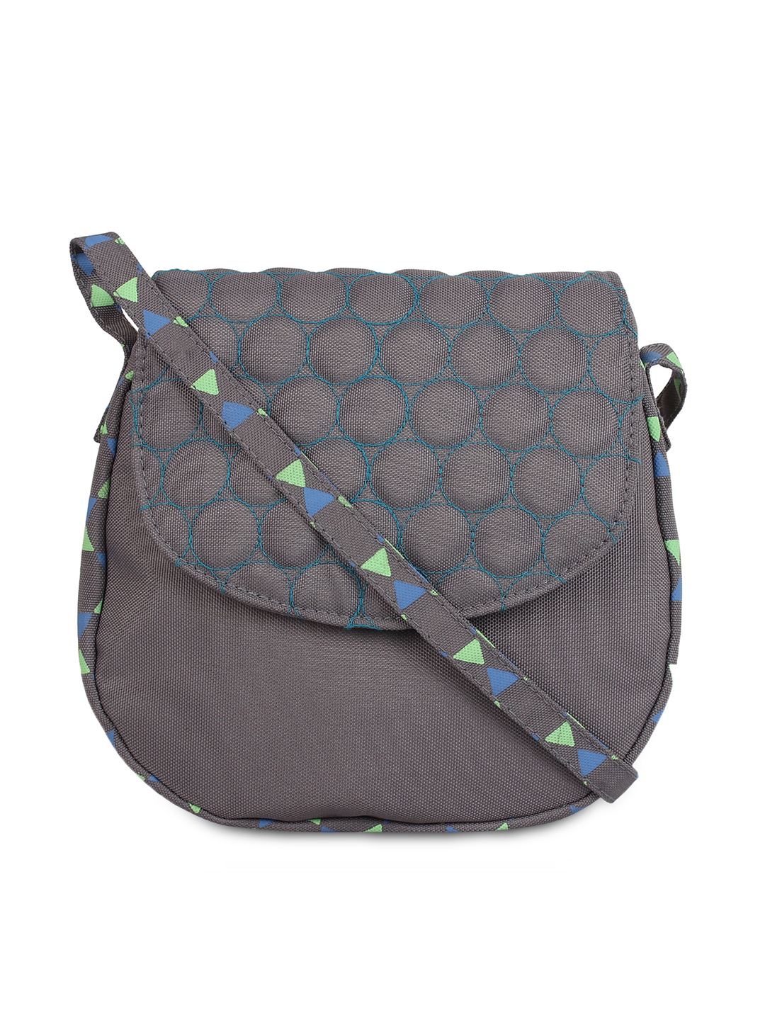 

Anekaant Grey Printed Sling Bag