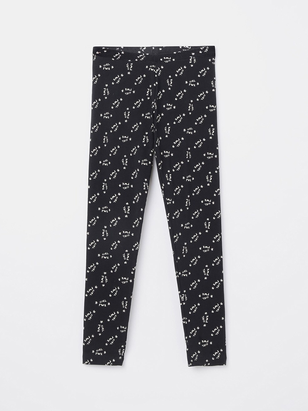 

Fame Forever by Lifestyle Girls Black & White Printed Cotton Leggings