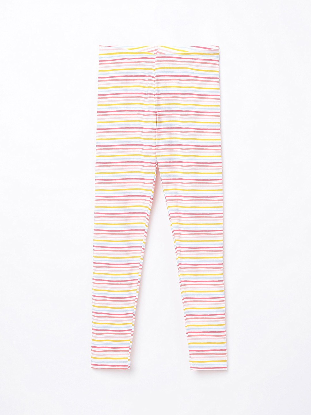 

Fame Forever by Lifestyle Girls White & Pink Striped Cotton Leggings
