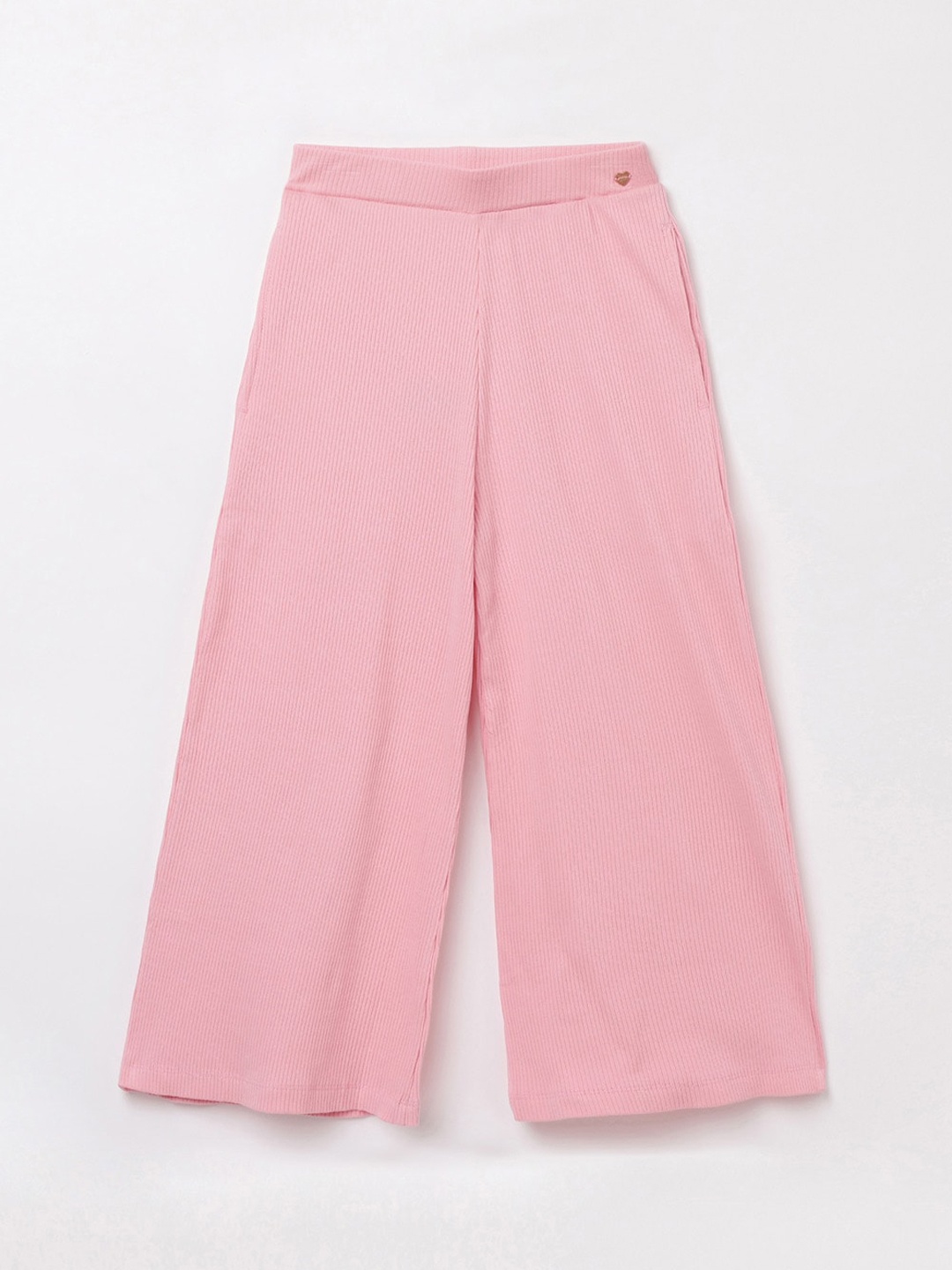 

Bossini Girls Pink Striped Culottes Trousers