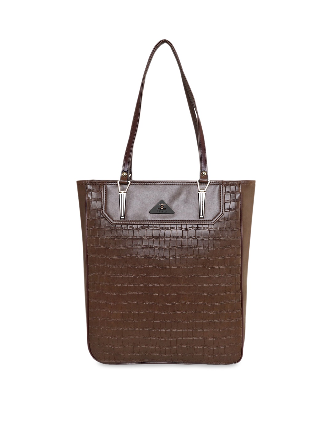 

ESBEDA Brown Textured Handheld Bag