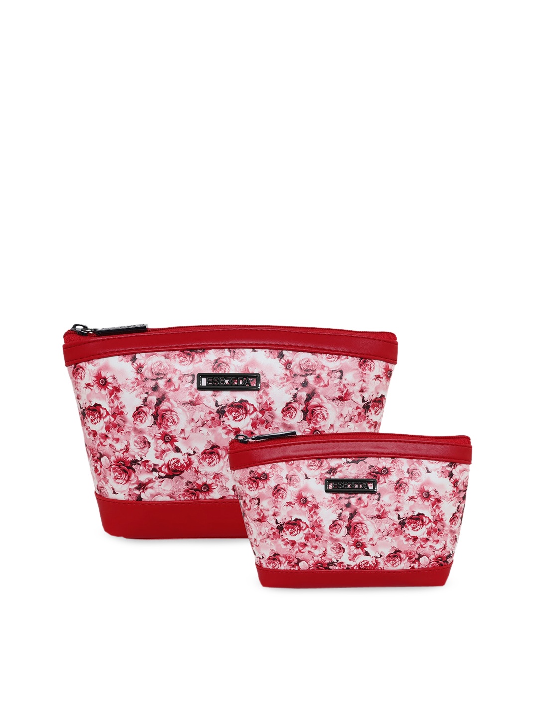 

ESBEDA Women Set of 2 Red Floral Printed Pouch