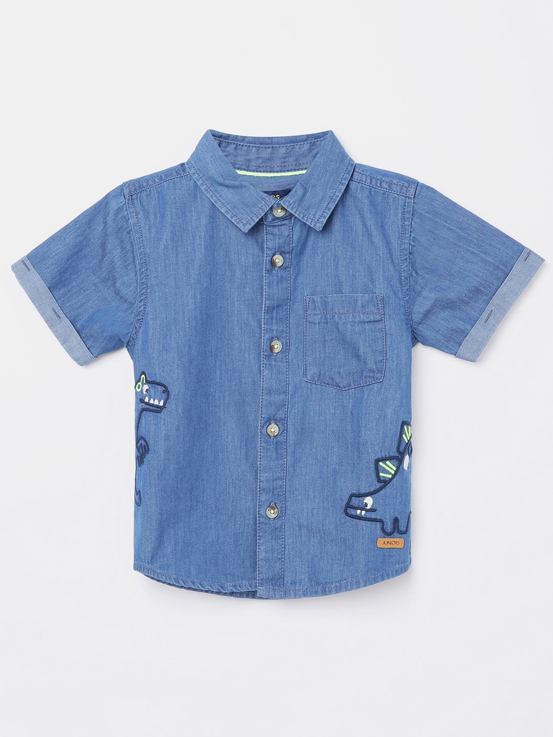

Juniors by Lifestyle Boys Blue Casual Organic Cotton Shirt
