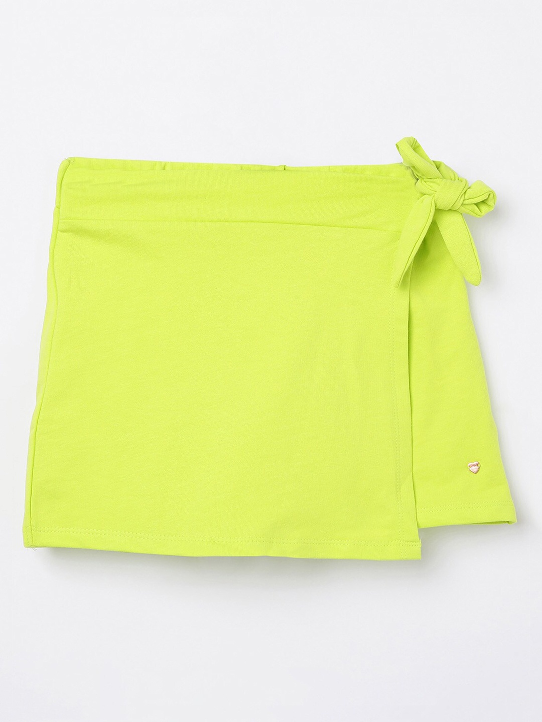 

Bossini Girls Lime Green Solid Pure Cotton Skorts