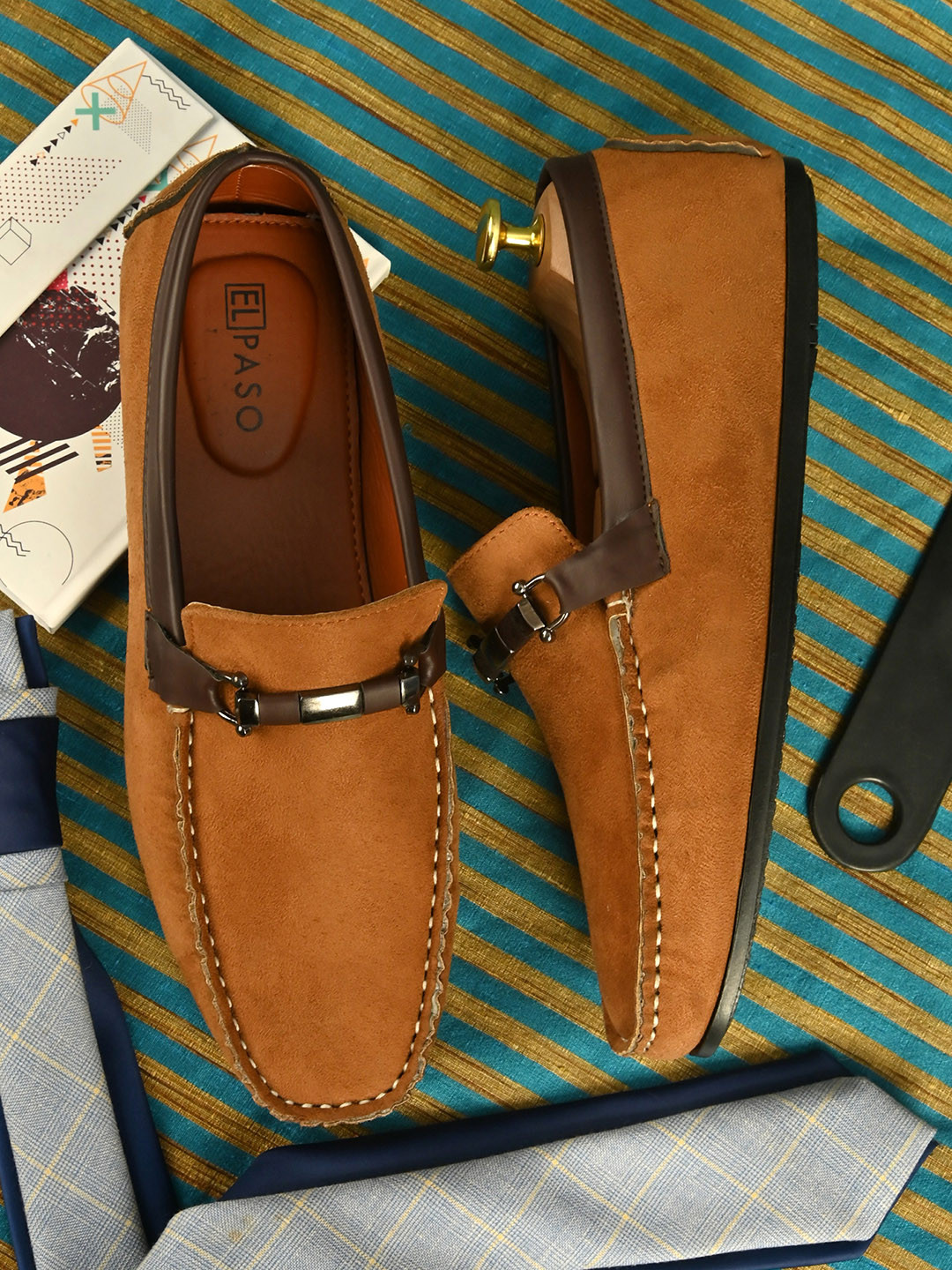 

El Paso Men Tan Loafers