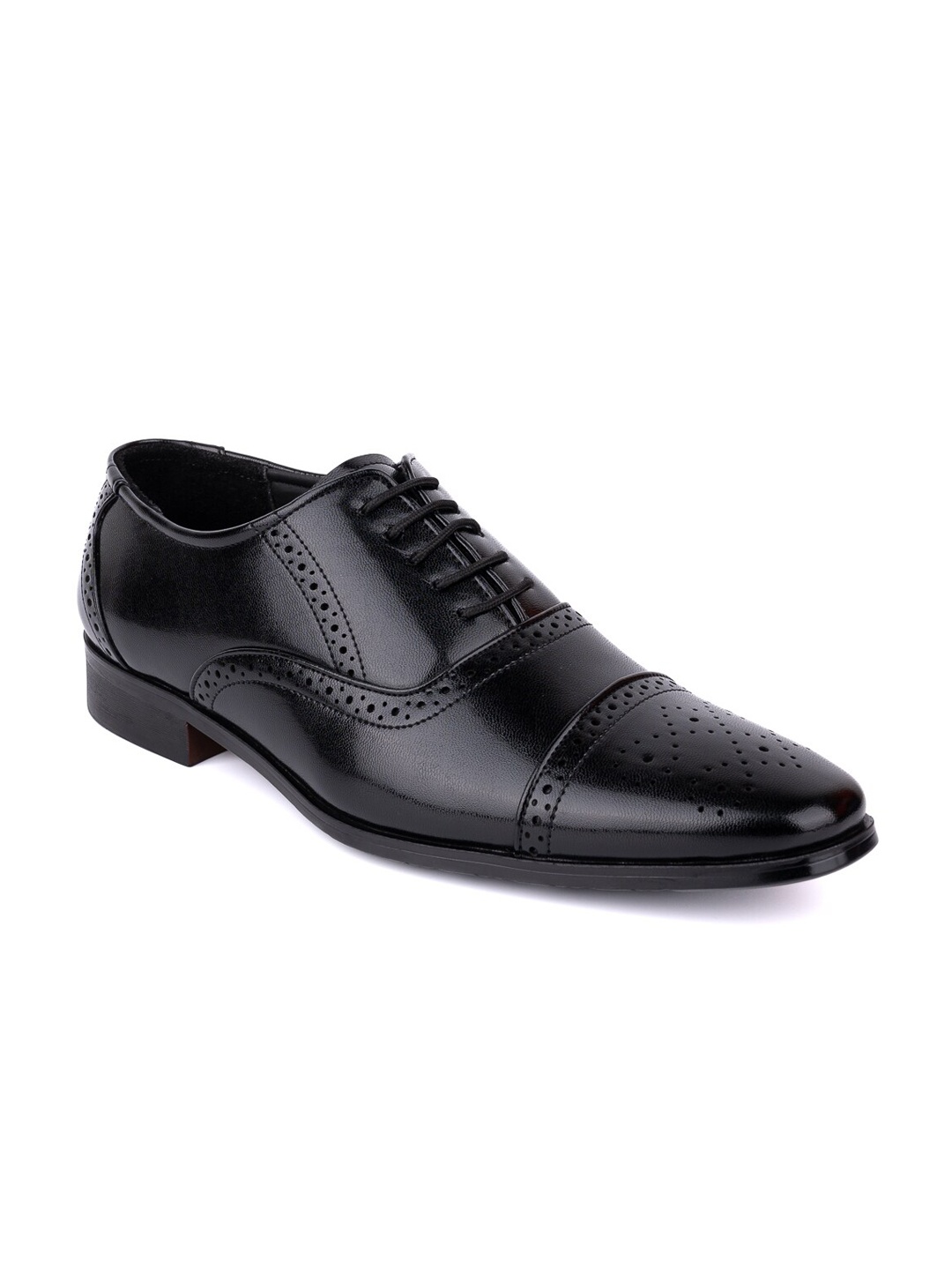

Hydes N Hues Men Black Textured Formal Oxfords
