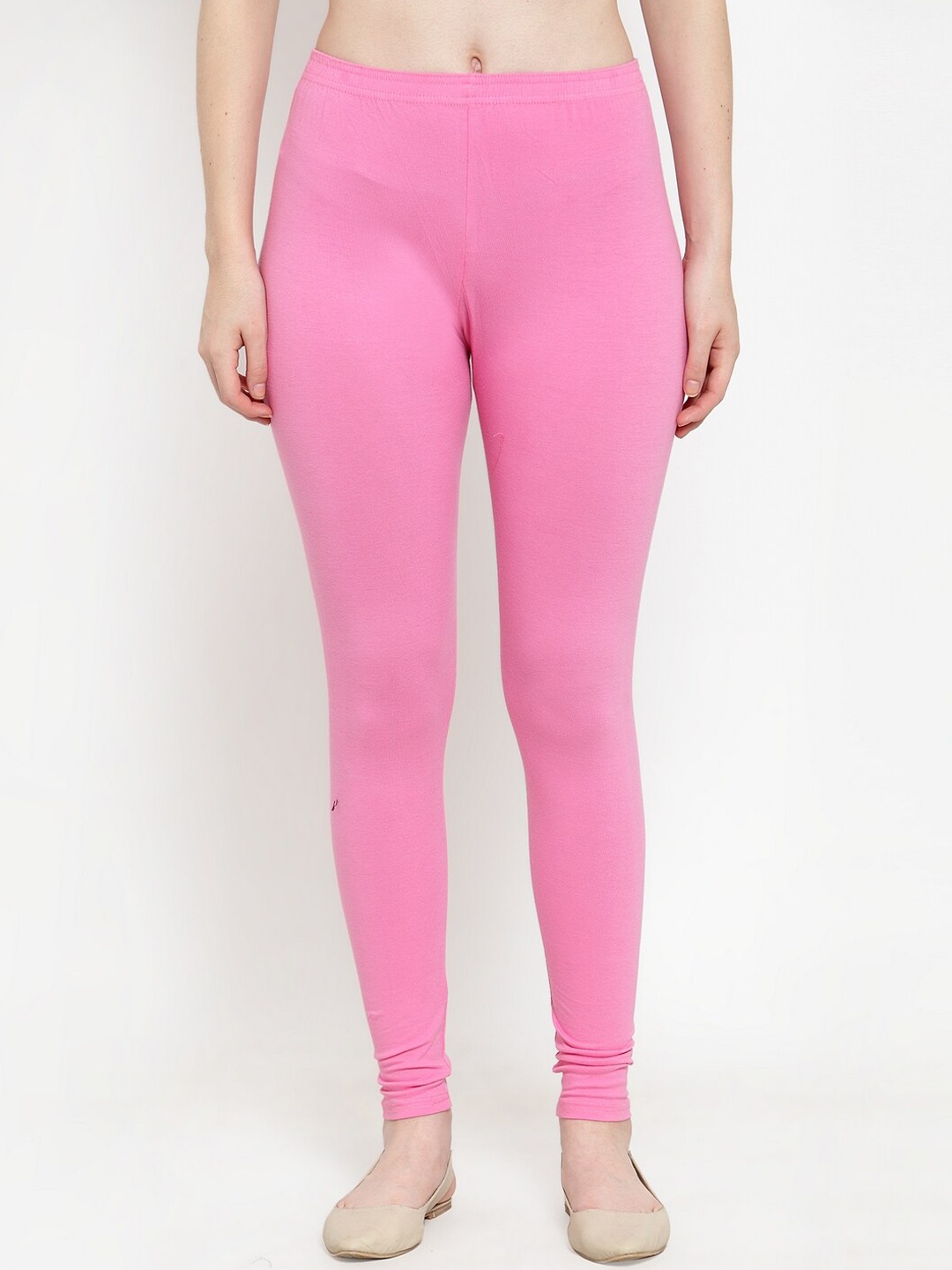 

GRACIT Women Pink Solid Ankle-Length Leggings