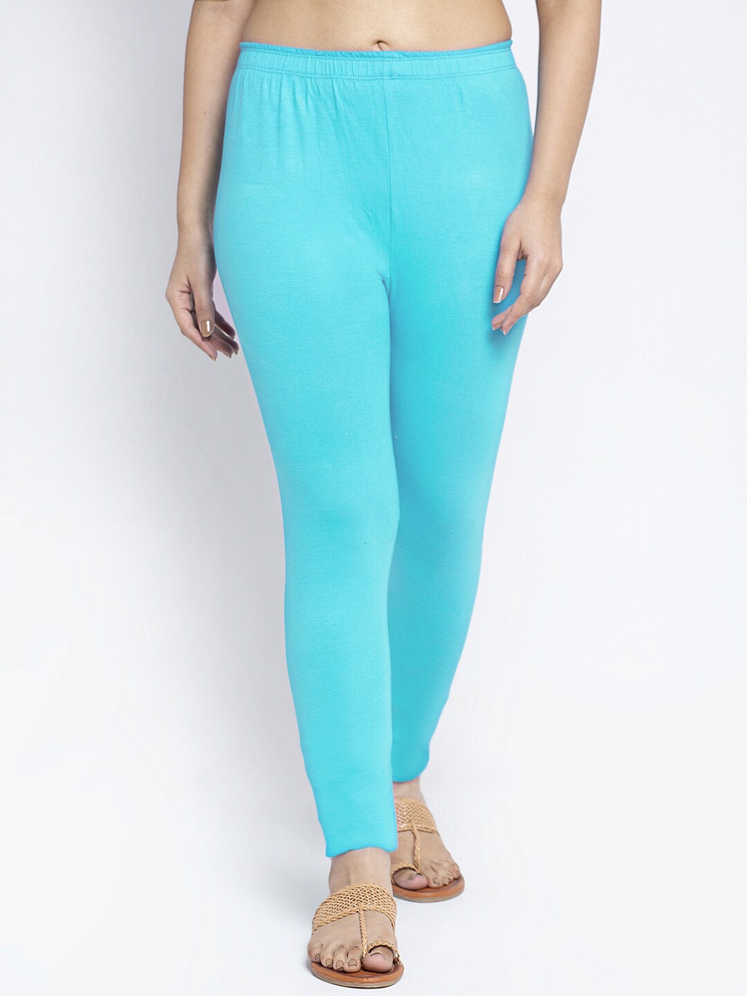 

GRACIT Women Blue Solid Ankle-Length Leggings