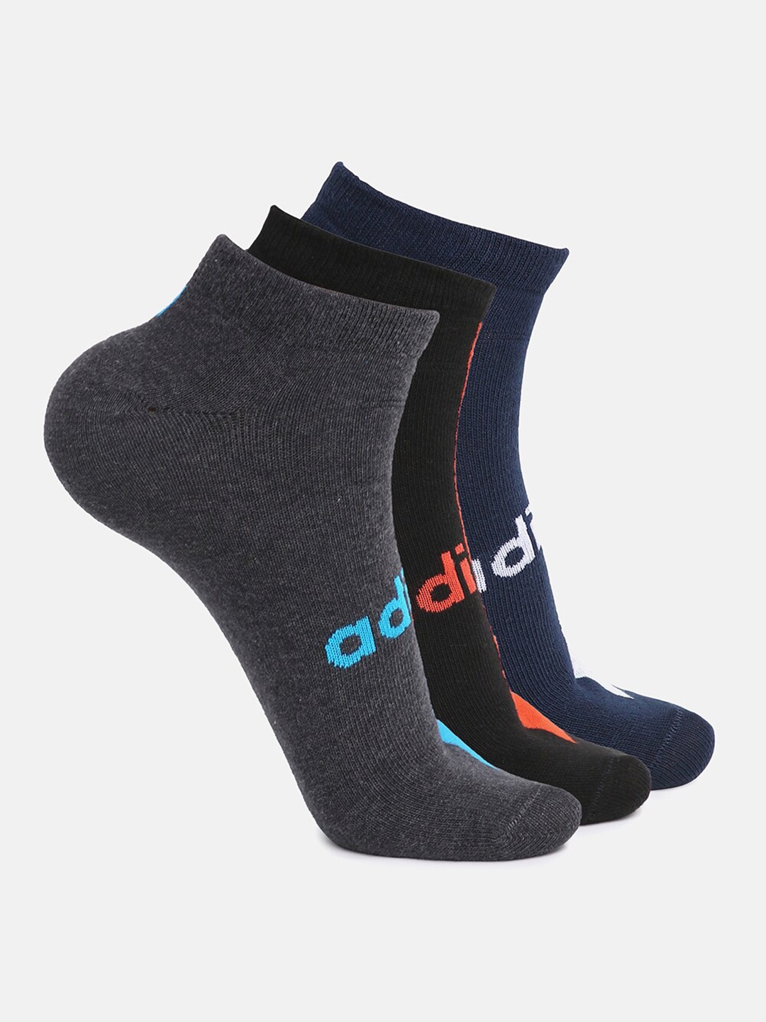 

ADIDAS Men Pack of 3 Assorted Ankle Length Socks