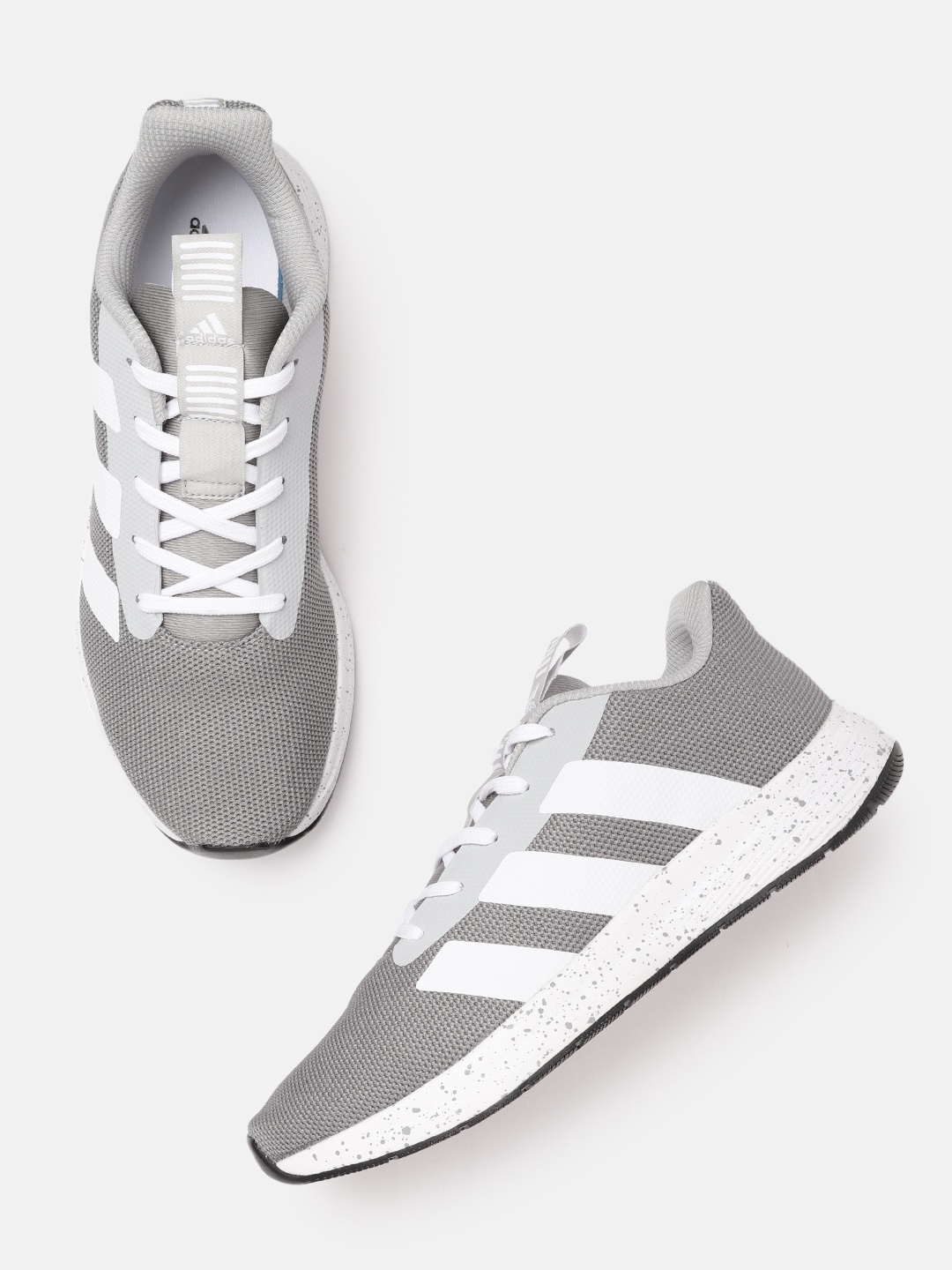 

ADIDAS Men Grey & White Woven Design Glam Hertz Running Shoes