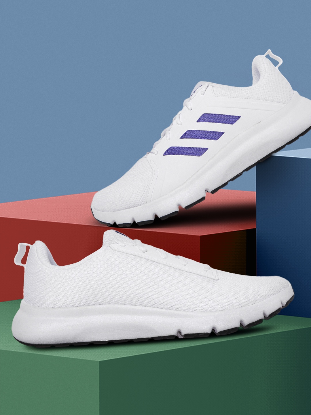 

ADIDAS Men White Woven Design Apexo Walking Shoes