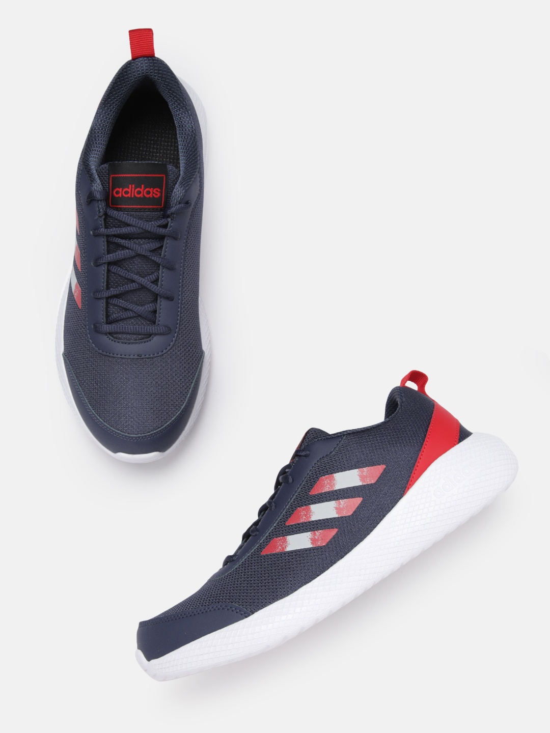 

ADIDAS Men Navy Blue & Grey Woven Design Ellipto Run Shoes