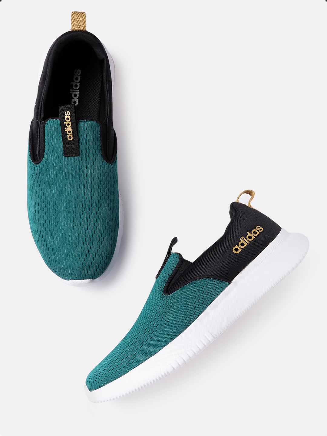 

ADIDAS Men Teal Green & Black Woven Design Flodean Walking Shoes