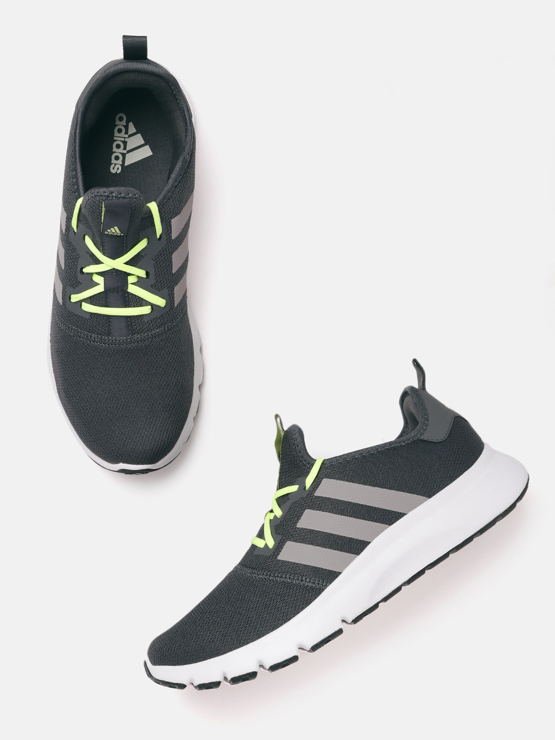 

ADIDAS Men Charcoal Grey Woven Design Dextera Running Shoes