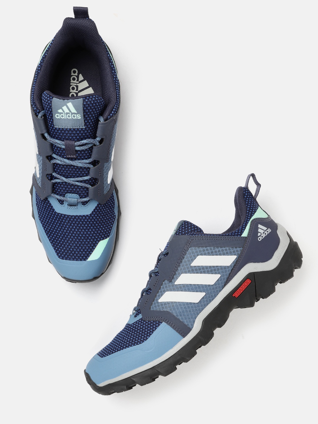 

ADIDAS Men Blue & White Woven Design Aditru Running Shoes