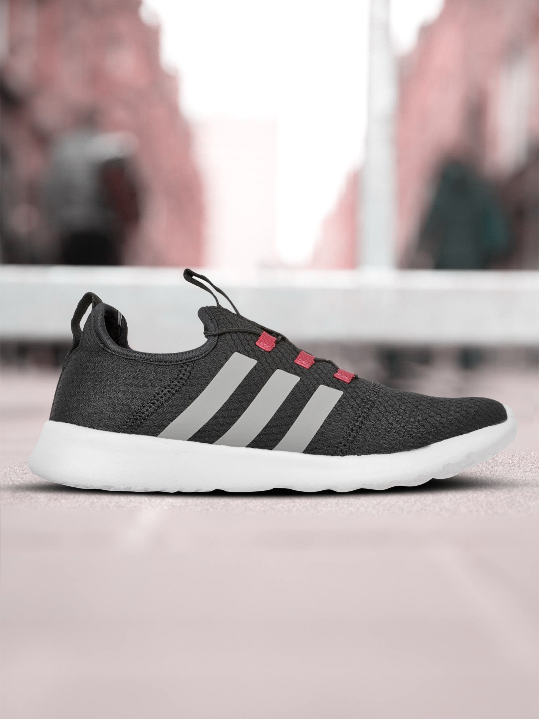 

ADIDAS Women Black Woven Design Aestheto Running Shoes