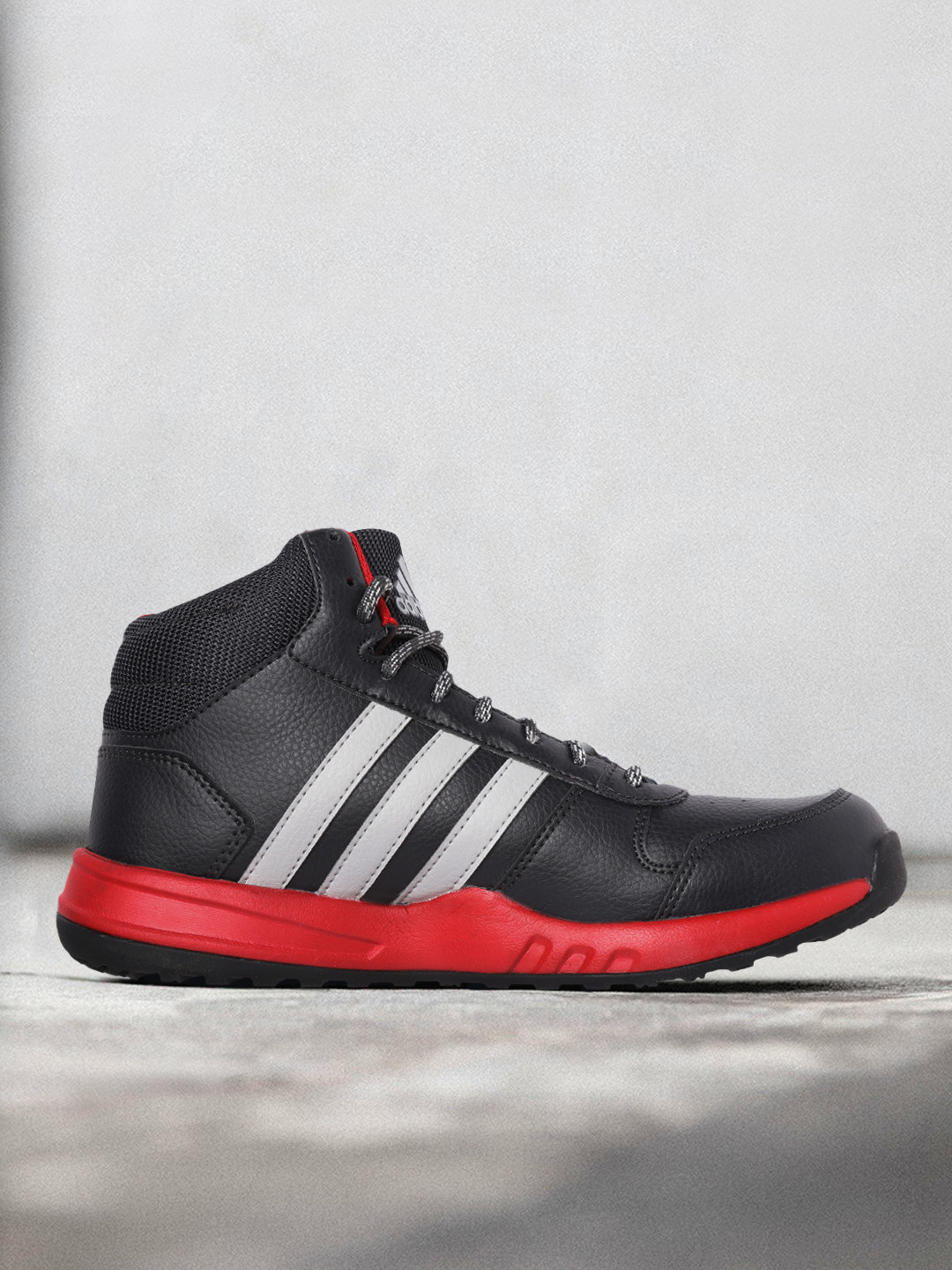 

ADIDAS Men Black Solid Court Glide Mid-Top Running Shoes