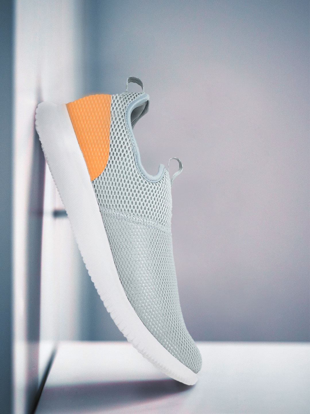 

ADIDAS Men Grey Woven Design Caleron Walking Slip-On Sneakers