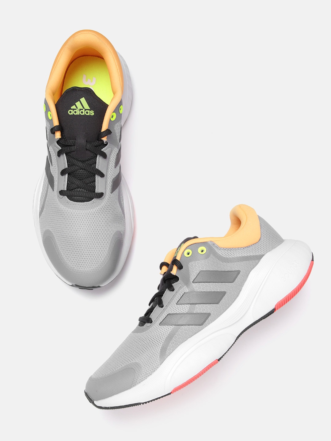 

ADIDAS Men Grey Woven Design Response Solar Running Shoes