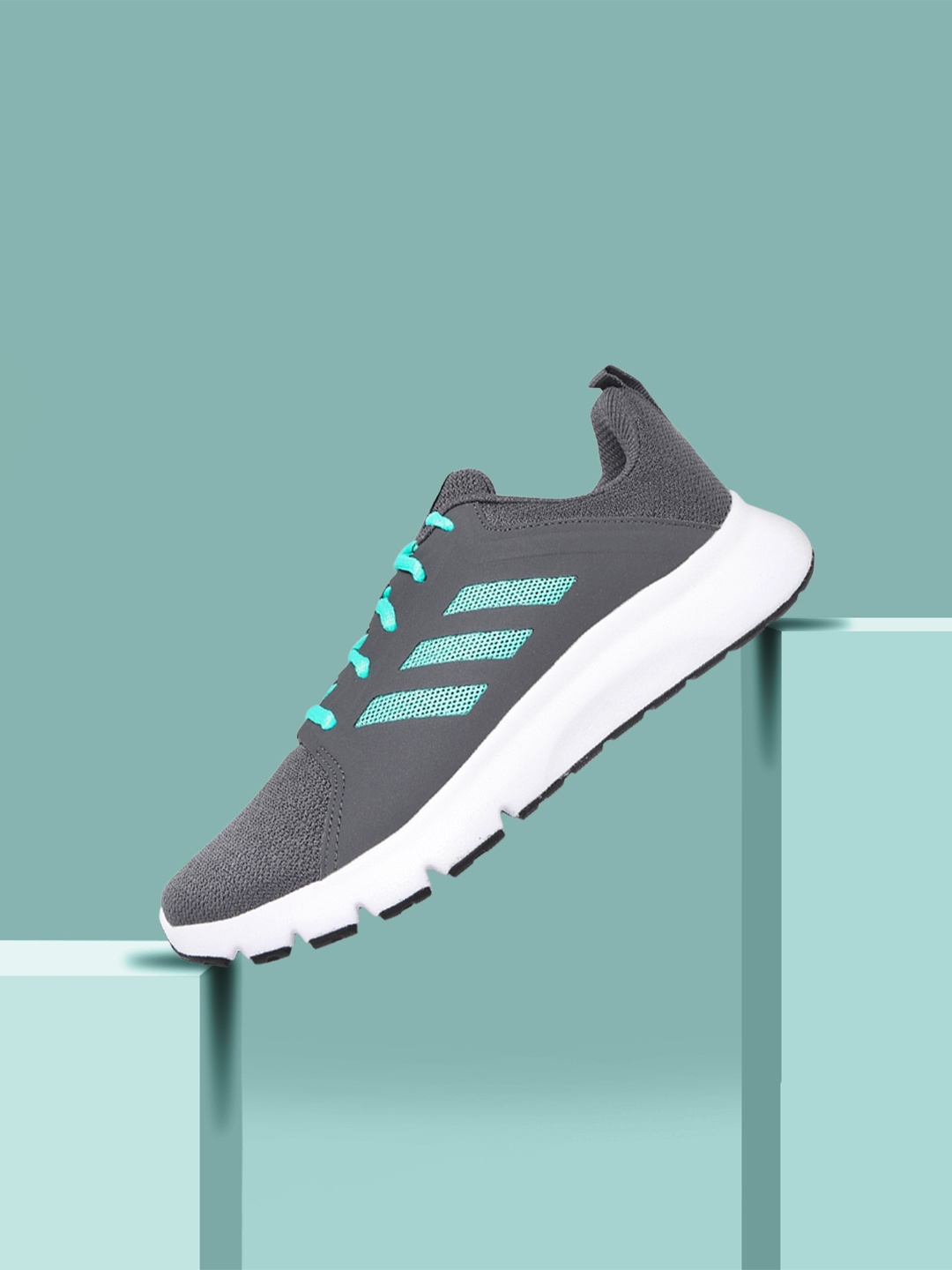 

ADIDAS Men Charcoal Grey Woven Design Apexo M Walking Shoes